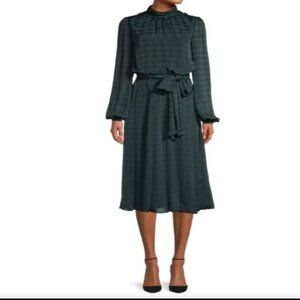 New! TED BAKER LONDON Wilmer Houndstooth Tie-Waist Dress  (5-XL)